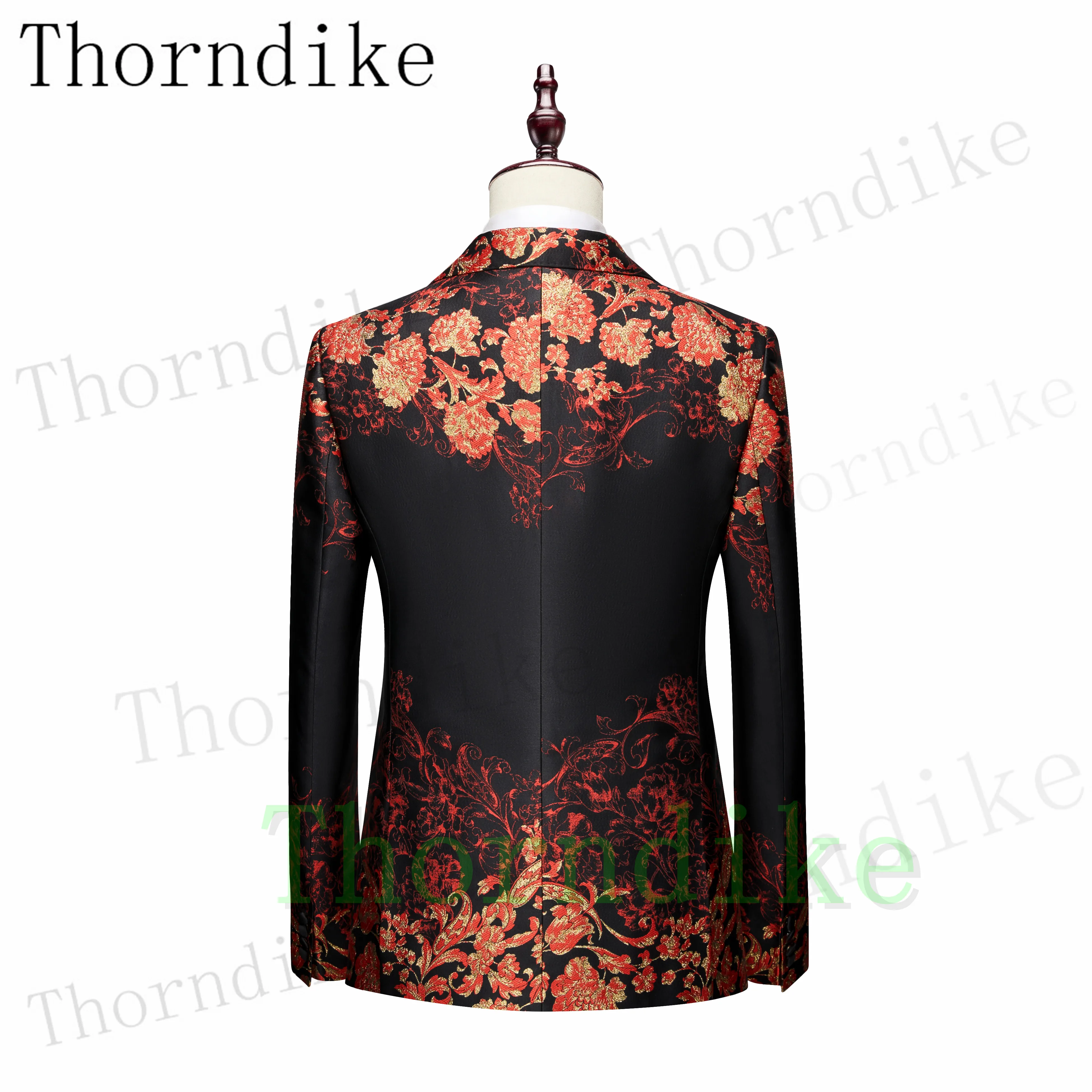 Thorndike Fashionable Positioning Pattern Exclusive Men's Wedding Groomsmen Men Party Tuxedos Suits