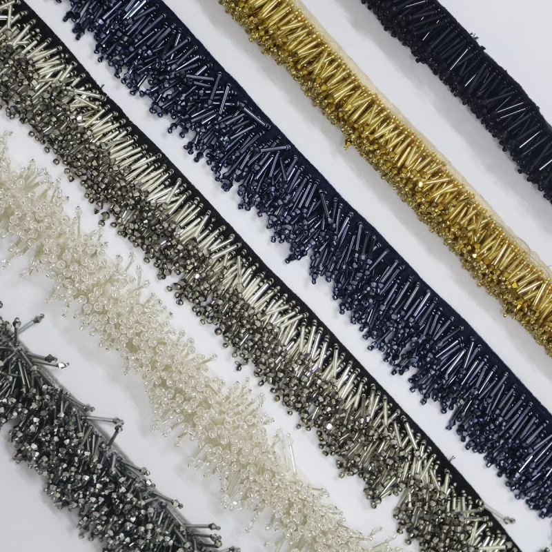 Shoes, Hats, Skirts, Ribbons, Accessories, Handmade Mustaches Beading Accessories Clothing Lace Decoration Exquisite Beaded Tass