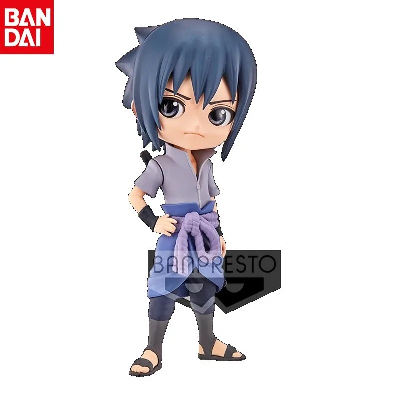 

BANDAI Naruto Shippuuden Q-version Uchiha Sasuke Style A Action Figure Anime Area Japan Cartoon Characters Cute Collectible Toys