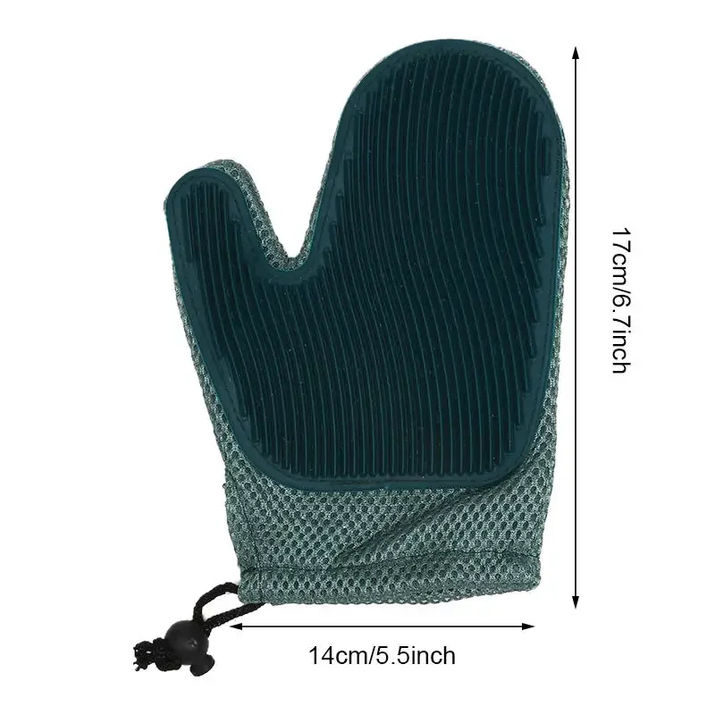 Enhanced Pet Grooming Glove: Efficient Hair Remover & Gentle Massage Tool with Double-Sided Brush