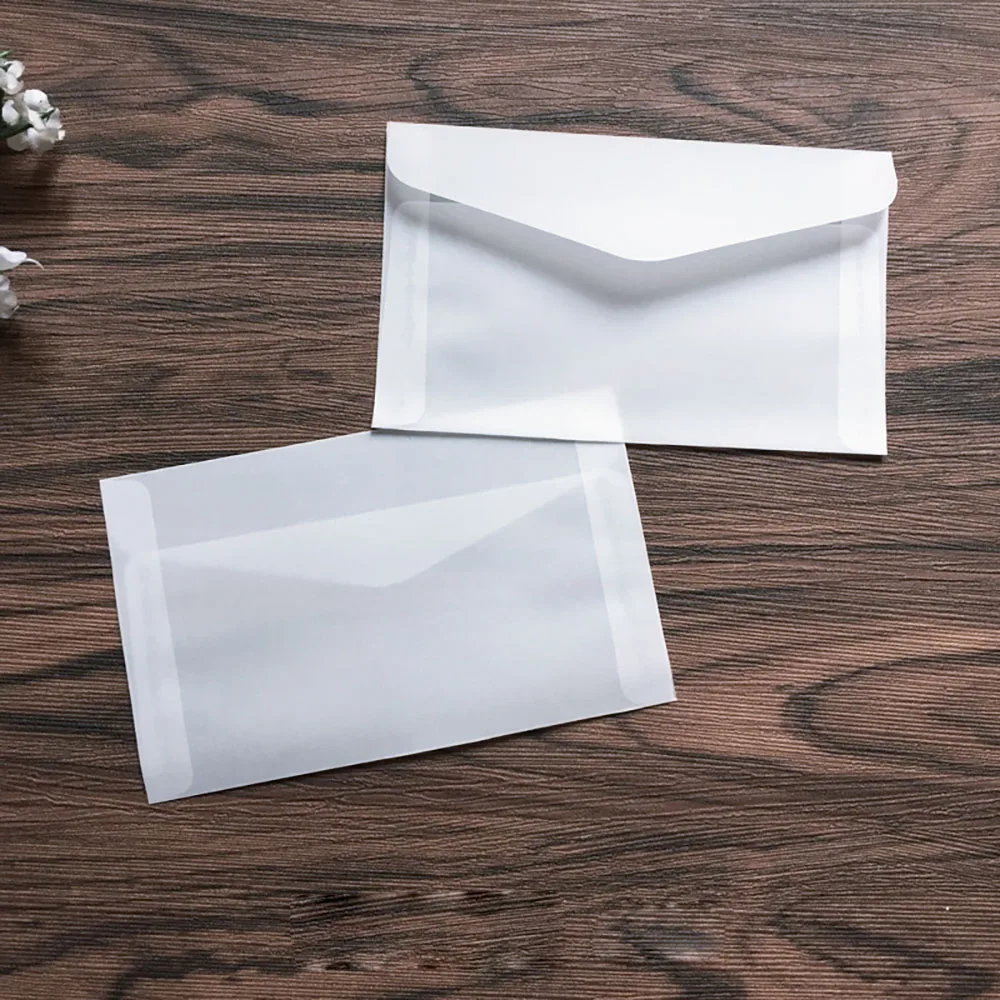 

30Pcs/lot Vintage Blank Translucent Envelopes For DIY Postcard Card Storage Wedding Invitation Gift Packing Envelope