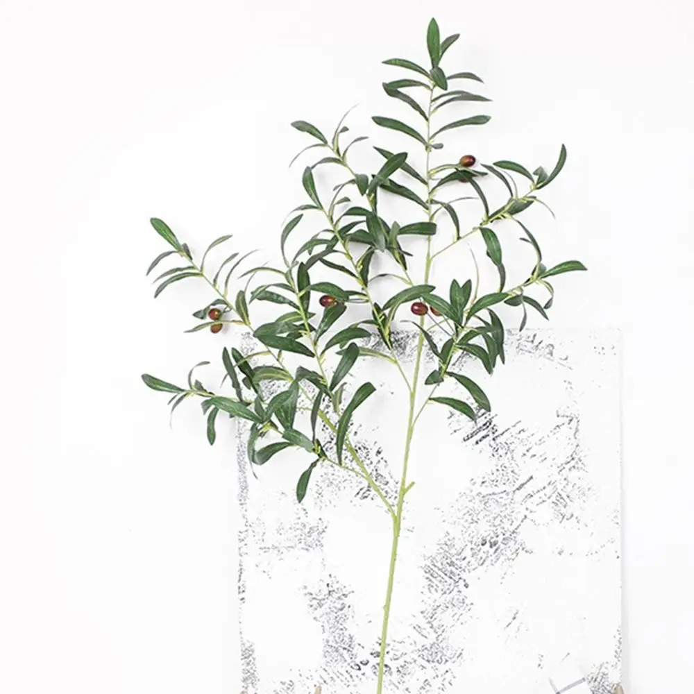 Elegant Handmade Large Artificial Olive Branch - Lush Green Leaves, 95-110cm