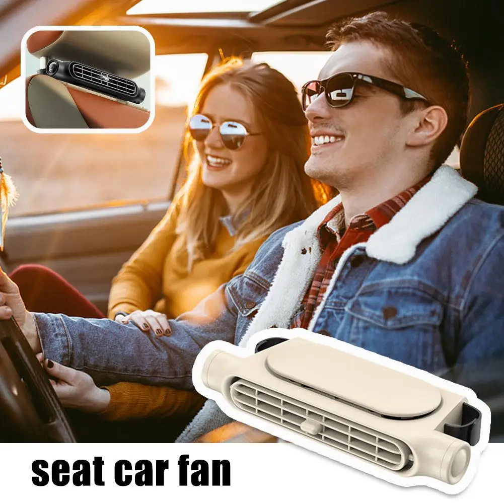 

1PCS Car Seat Fan Backseat Cooling Fan Front Rear Seat Interior Adjustable USB Decor Fan Powered Headrest Air Car Cooling S N9Y5