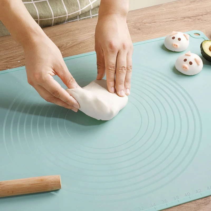 Thicken Dough Baking Mat Silicone Pastry Kneading Pad DIY Dumplings Noodles Pies Cake Pan Non-slip Kitchen Cooking Accessories