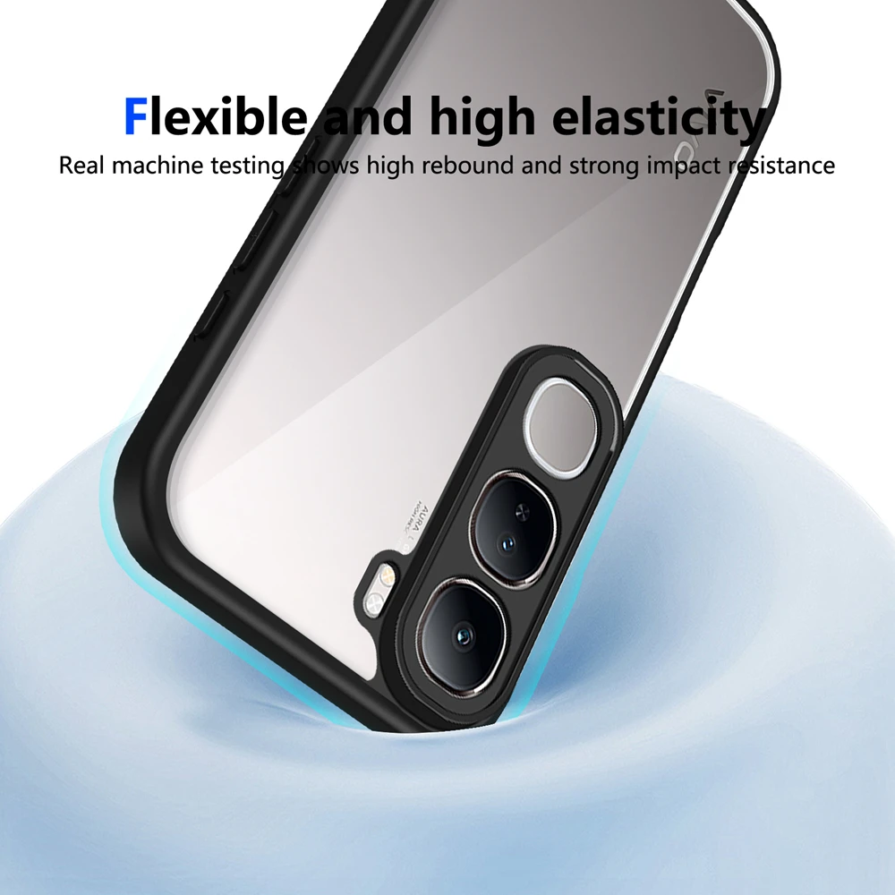 Transparent Shockproof Phone Cover - Silicone+PC Clear Case by KEYSION