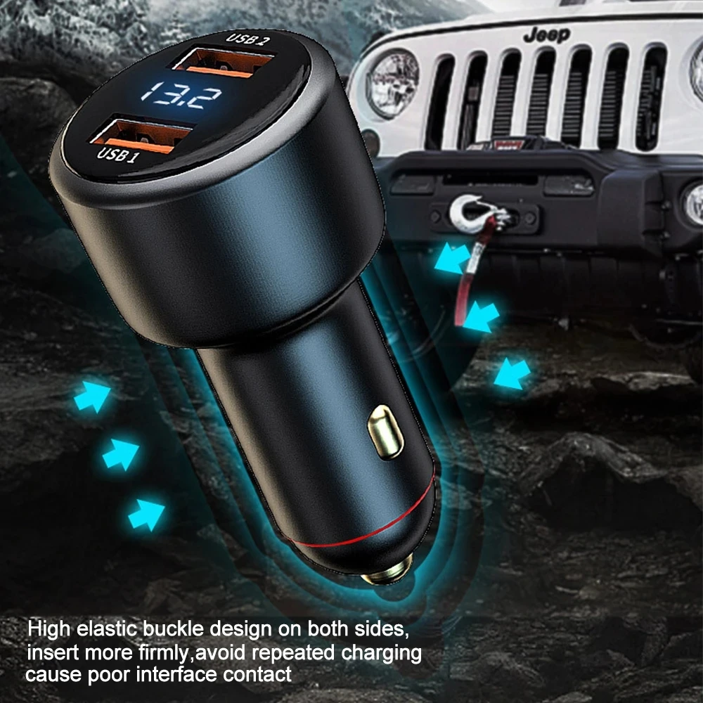 PSDA 3D UV Dual USB Super Car Charger Cigarette 200W LED Display USB Quick Charge 3.0 For IPhone OPPO Samsung HUAWEI Xiaomi