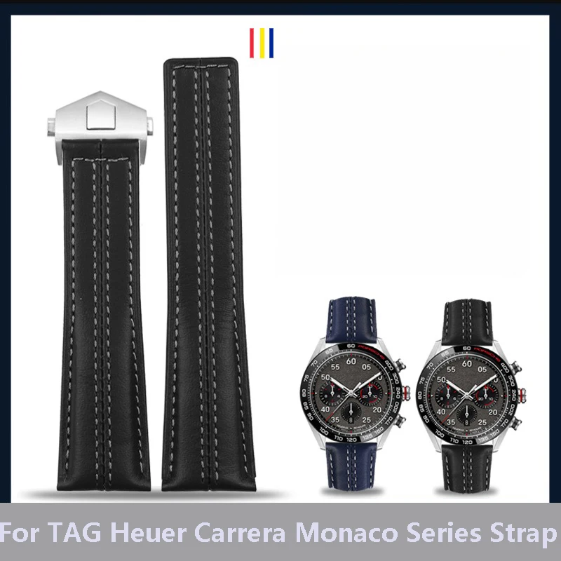 Cinturino Per Orologio In Vera Pelle Per Tag Heuer Carrera Porsche Edition Heuer Pelle Bovina Monaco Heritage 6 Accessori Per Cinturini 22Mm