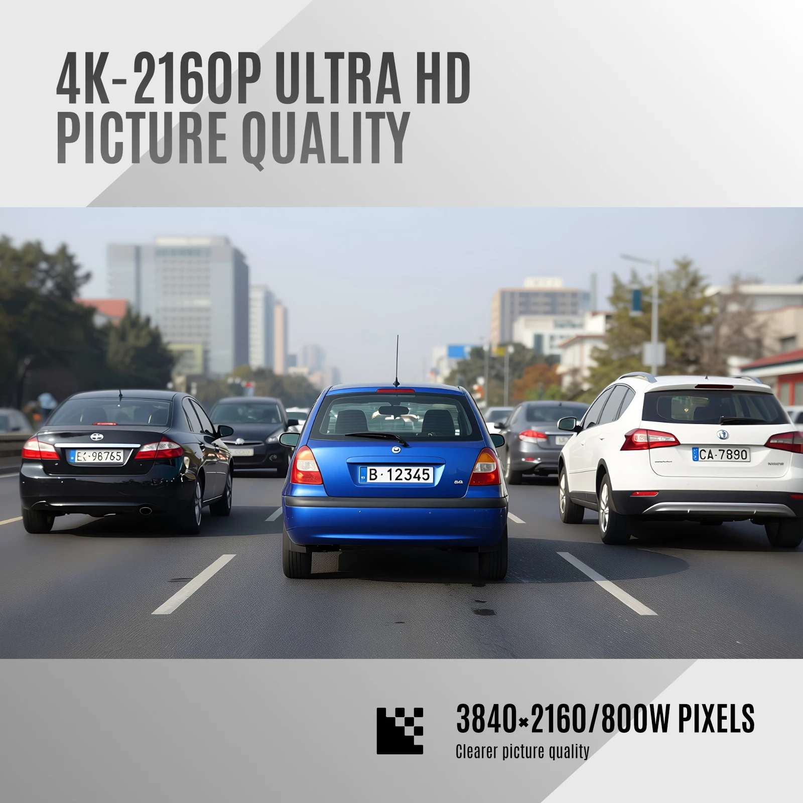 كاميرا سيارة جديدة 2026 Q6 بعدستين أمامية 4K وخلفية 1080P مع HDR وواي فاي ومراقبة وقوف السيارات على مدار 24 ساعة ومسجل قيادة ومكثف فائق