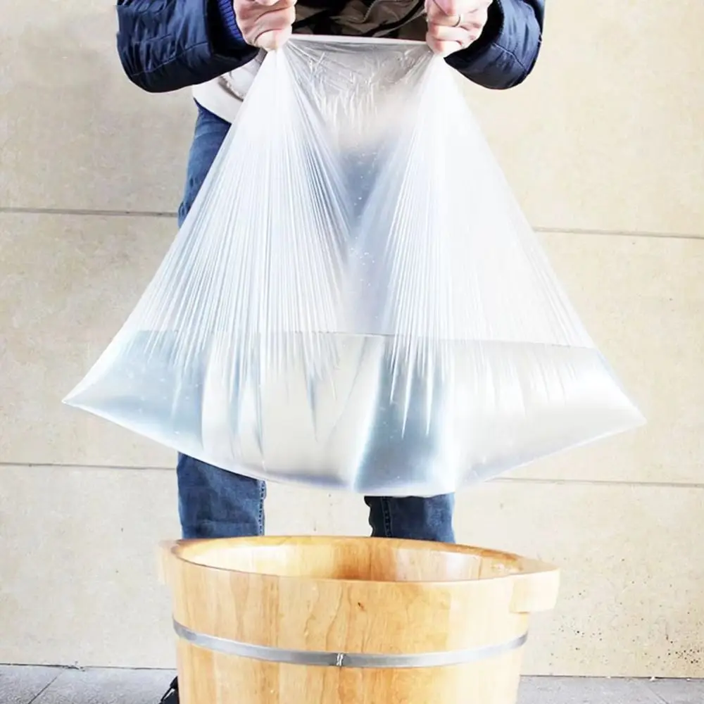 240Pcs Transparent Foot Tub Bags Thicken Heat Resistant Bath Basin Bags 65cm*50cm Waterproof Foot Tub Liners Skin Care