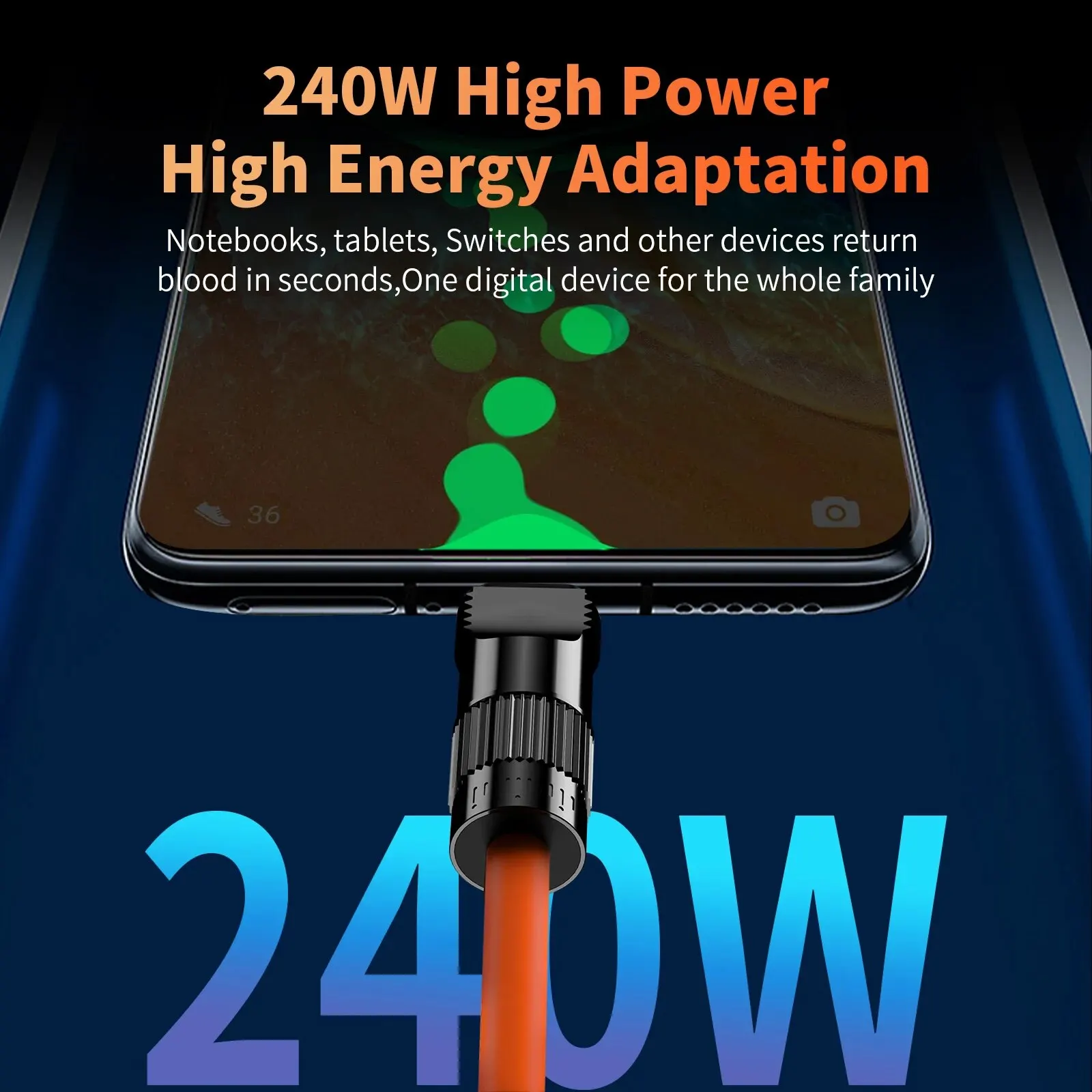 PD 240W 고속 충전 케이블 세트(USB A 어댑터 + C - LT 케이블 + C - C 연장/스프링 케이블(iPhone iPad 노트북 스위치용))