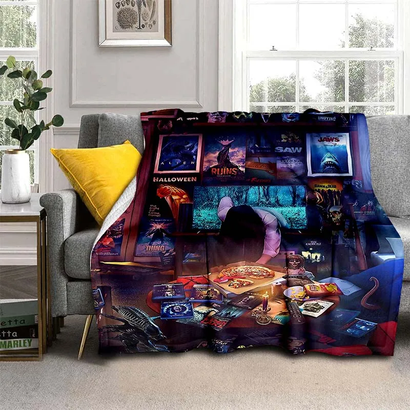 TerrorBlanketHorrorMoviesCharacterSoftPlushThrowBlanket