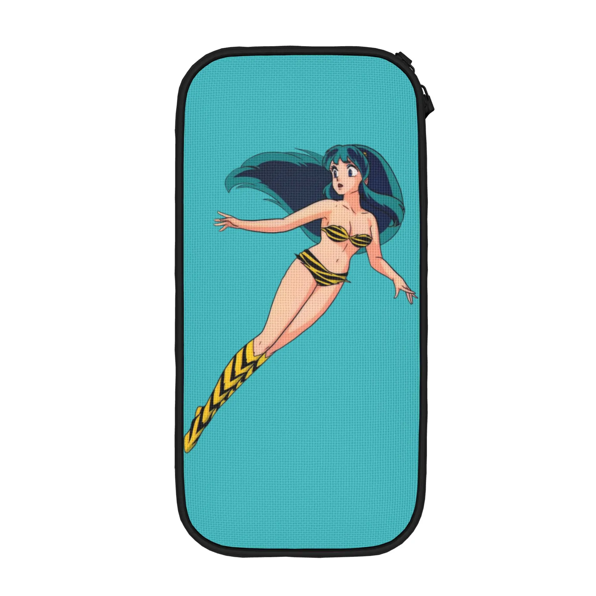 Lum Flying Urusei Yatsura 연필 케이스 패션 펜 박스 가방 소녀 소년 대용량 학교 용품 연필 케이스,