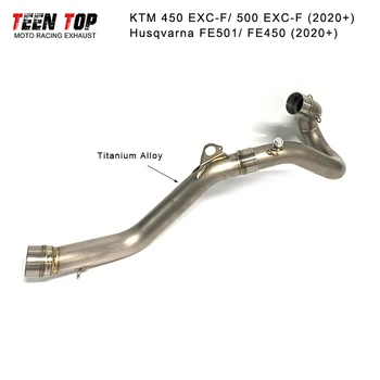 Motorcycle Exhaust Front Pipe For KTM 450 EXC-F 500 EXC-F Titanium 20-23 Offroad Bike Exhaust Header For Husqvana FE450 FE501