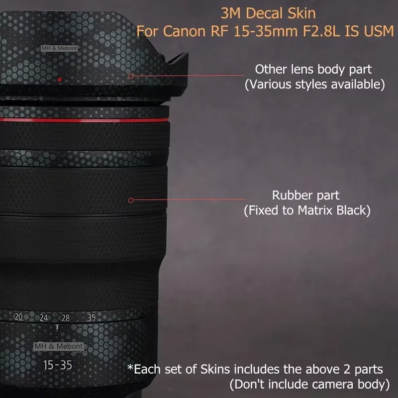 RF 15-35 2.8 Decal Skin Vinyl Wrap Film Lens Body Protective Sticker Protector Coat For Canon RF 15-35mm F2.8 L IS USM RF15-35mm