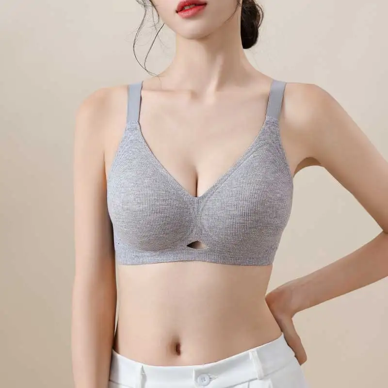 Sexy Hot Bra Woman New Lingerie Women's Small Breast Push-up Jelly Glue Soft Support Breast Anti-sag Bra Autumn And Winter
