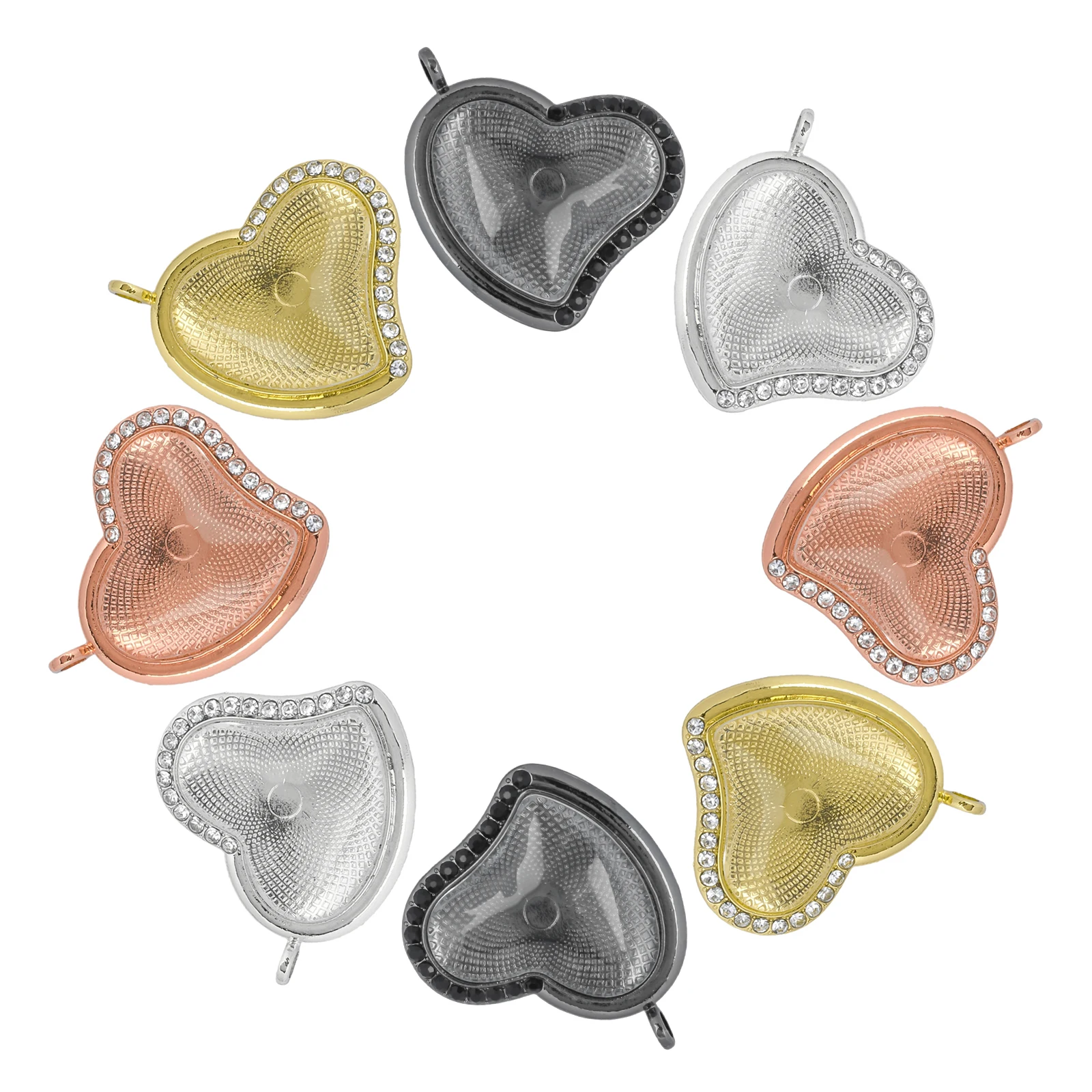 

50 шт./партия, подвески в форме сердца, 25 мм