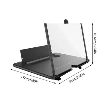 Amplificatore per Schermo di Cellulare, Supporto per Telefono, Lente d'Ingrandimento HD Portatile per Video, Supporto per Telefono