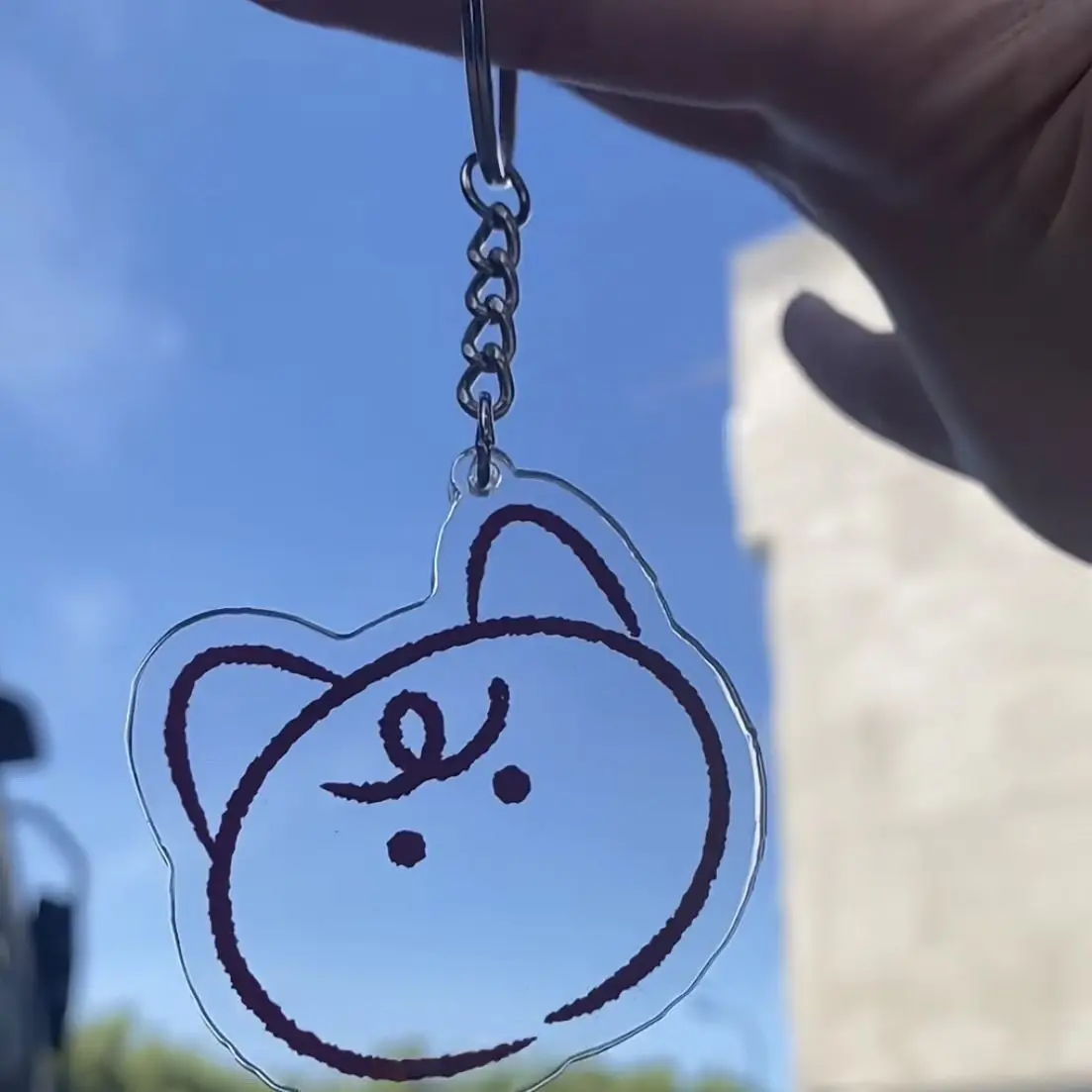 Anime Love and Deepspace Sylus Acrylic Three Cats in A Row Keychain Creativity Cartoon Keyring Q Version Delicate Xmas Gifts anime keychain