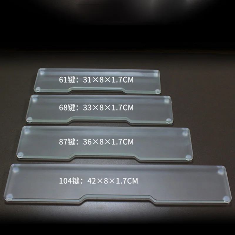Descanso de Pulso do Teclado Acrílico Pad Pad Gamer Mão Resto E-sports Escritório Rgb Mecânica 61 68 87 98 104 Chaves - Imagem 5