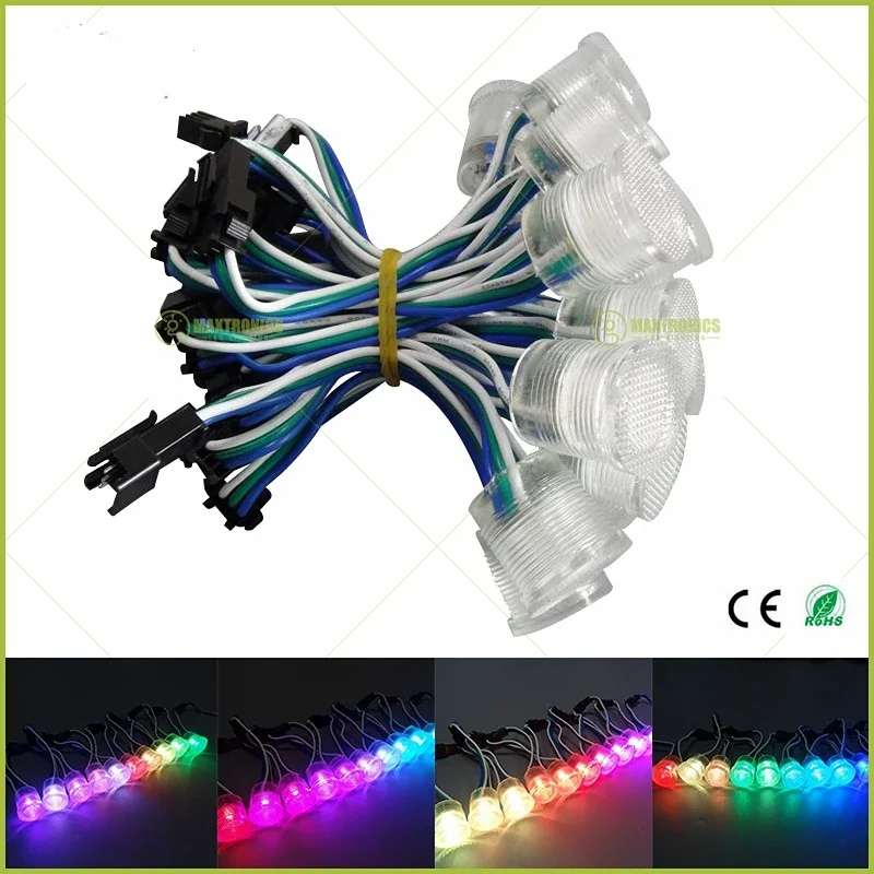 LED Modules 20PCS/lot DC5V WS2811 LED Pixel 20mm SMD5050 RGB 1 LEDs WS2811 IC Waterproof Point Light Diameter String Module New led light,led modules,led module