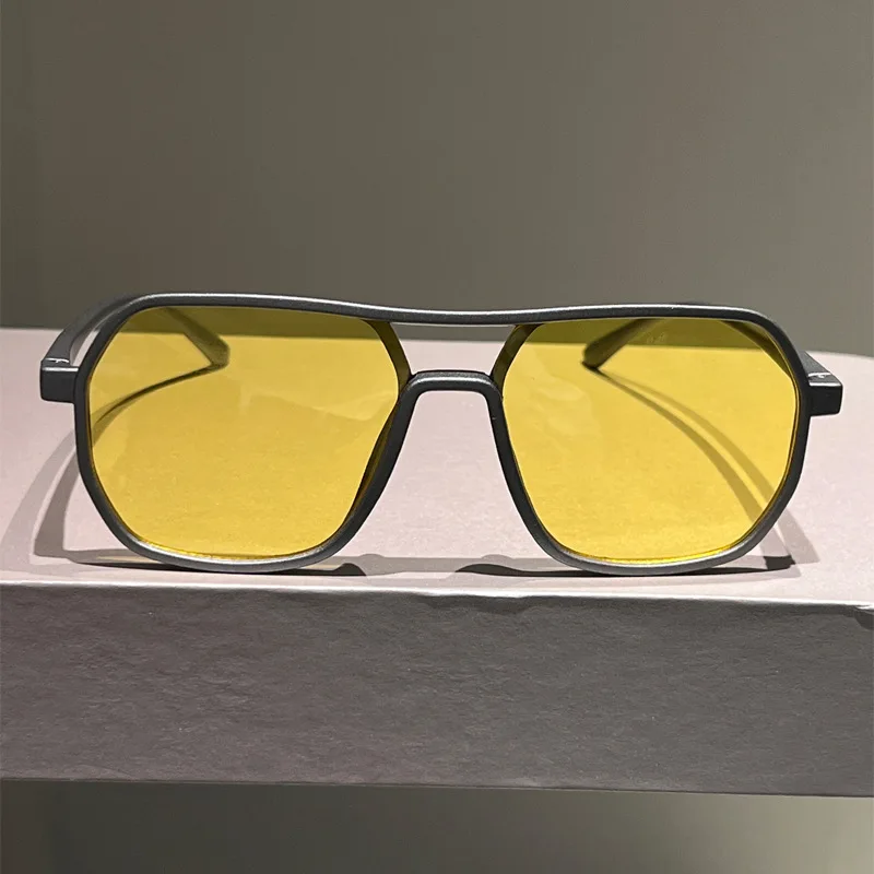 Vintage quadratische Sonnenbrille für Damen und Herren, rechteckige Sonnenbrille, ovale Sonnenbrille für Damen und Herren – Detail 15