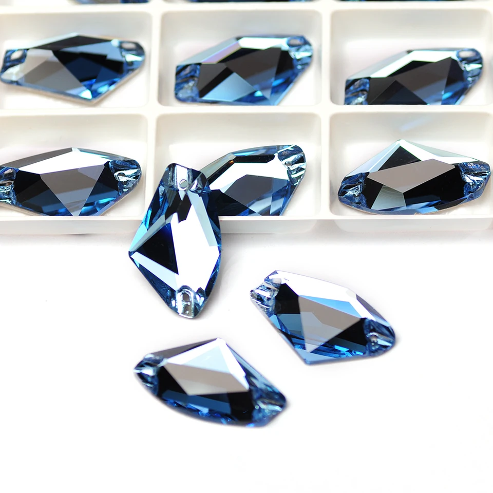 160 Strass Da Cucire In Vetro Nero | Forme Miste Con Artiglio In Metallo, Per Abiti E Costumi - 3