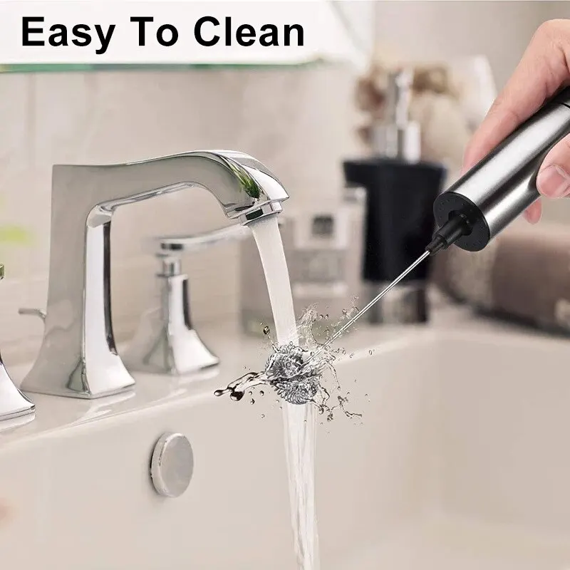 Electric Milk Frother Kitchen Drink Foamer Mixer Stirrer Coffee Cappuccino Creamer Whisk Frothy Blend Egg Beater 6