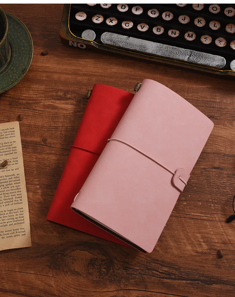 A6 Vintage Notebook PU Leather Blank Kraft Diary Note Book Journal Sketchbook Stationery School Office Supplies