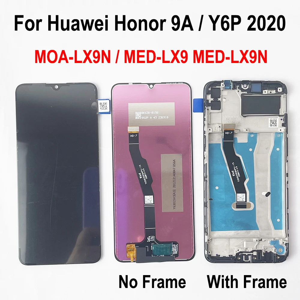 LCD Display Touch Screen Replacement For Huawei Honor 9A Y6P MED-LX9 MED-LX9N lcd display screen