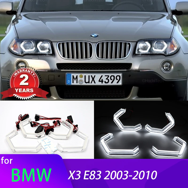 M4 Iconic Style White Daytime Light LED Crystal Angel Eye Kit for BMW X3 E83  2003-2010 Car Accessories - AliExpress