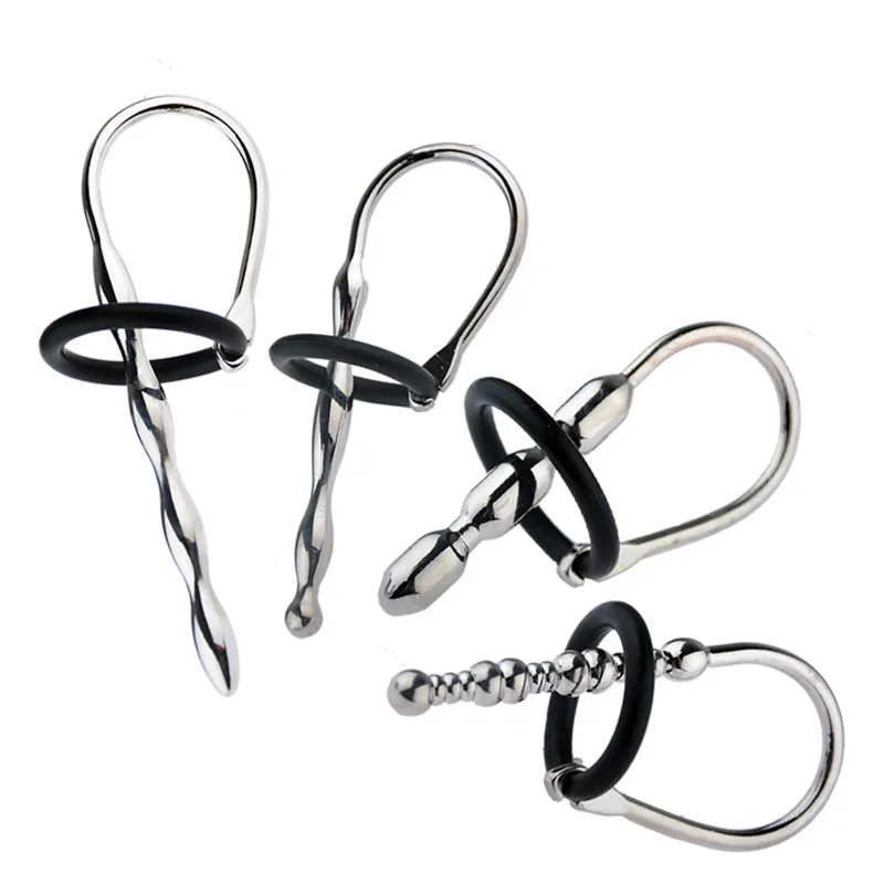 Male Masterbator Anal Sounds Urethral Dilators Catheters Alloy Metal Penis Plug Male Chastity Sex Toys For Men