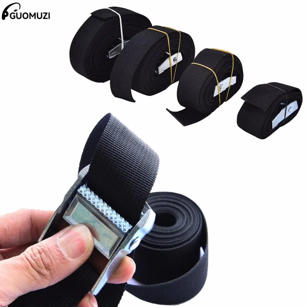 1-4 M Width Nylon Pack Cam Tie Down Strap Lash Luggage Bag Belt Metal Buckle 25mm