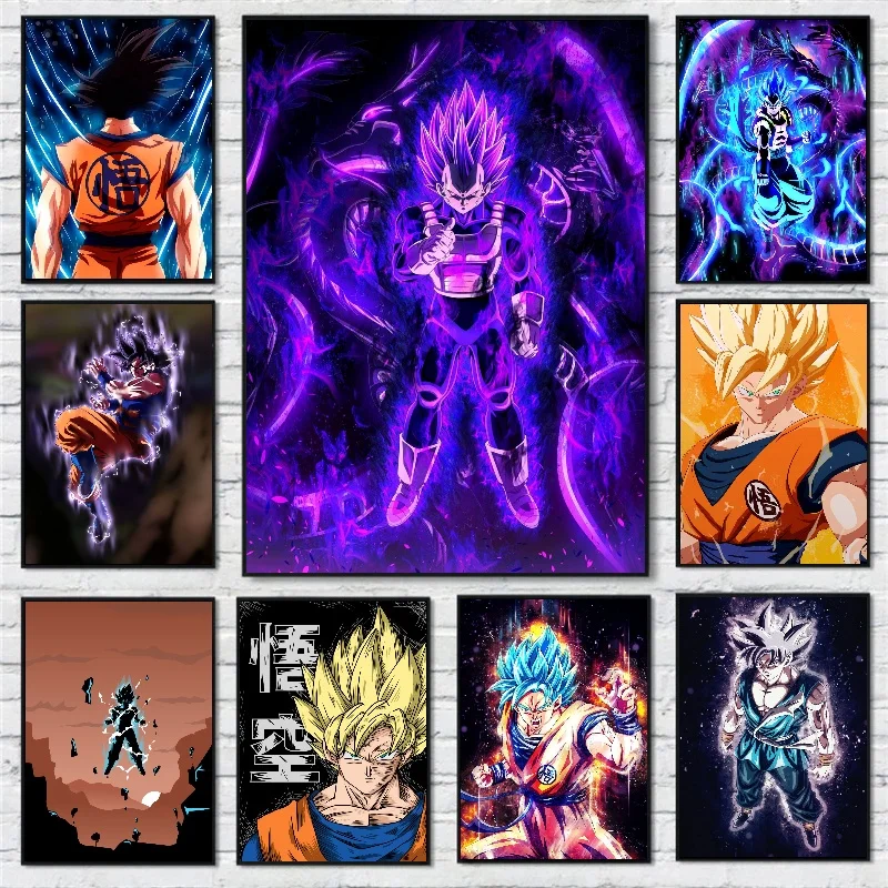 

Canvas Bandai Anime Figures HD Prints Dragon Ball Gohan Picture Poster Toys Birthday Gifts Painting Room Home Comics Pictures