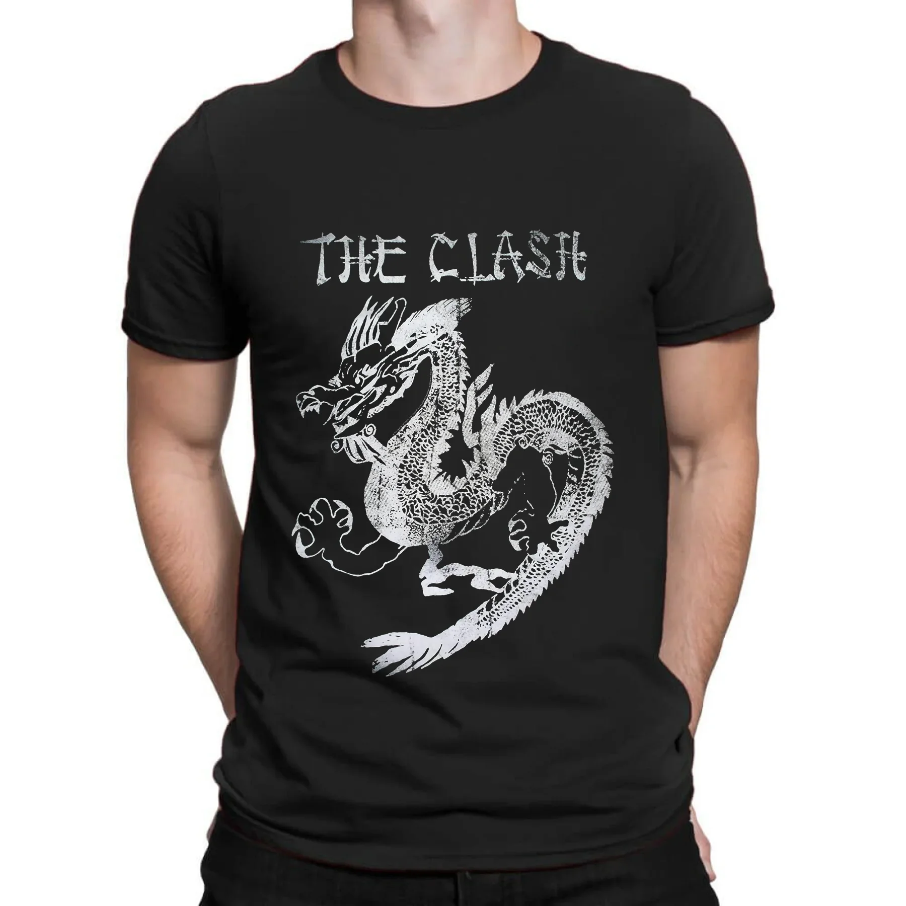 Удивительная футболка, Повседневная футболка с драконом, в стиле панк-рок, металлическая, винтажная, Классическая, необходимая футболка, мужские футболки стандартной длины