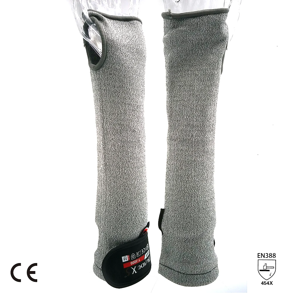 

SAFETY-INXS Work Safety Arm Guard Sleeve Level 5 Anti-cutting Protective13 Gauge Cut-resistant Arm Sleeve 45CM