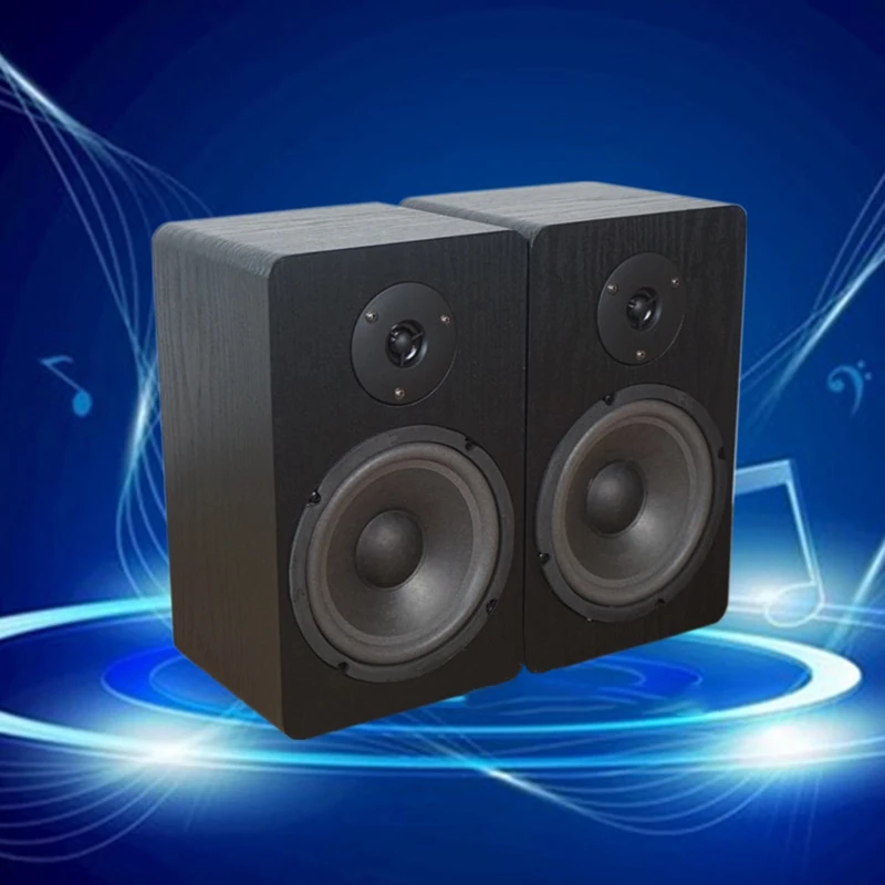 6.5 Inch 4ohm Bookshelf Speaker Two-Way HiFi Passive Speaker Fever Wooden Surround Home Theater Sound Box KTV audio speakers