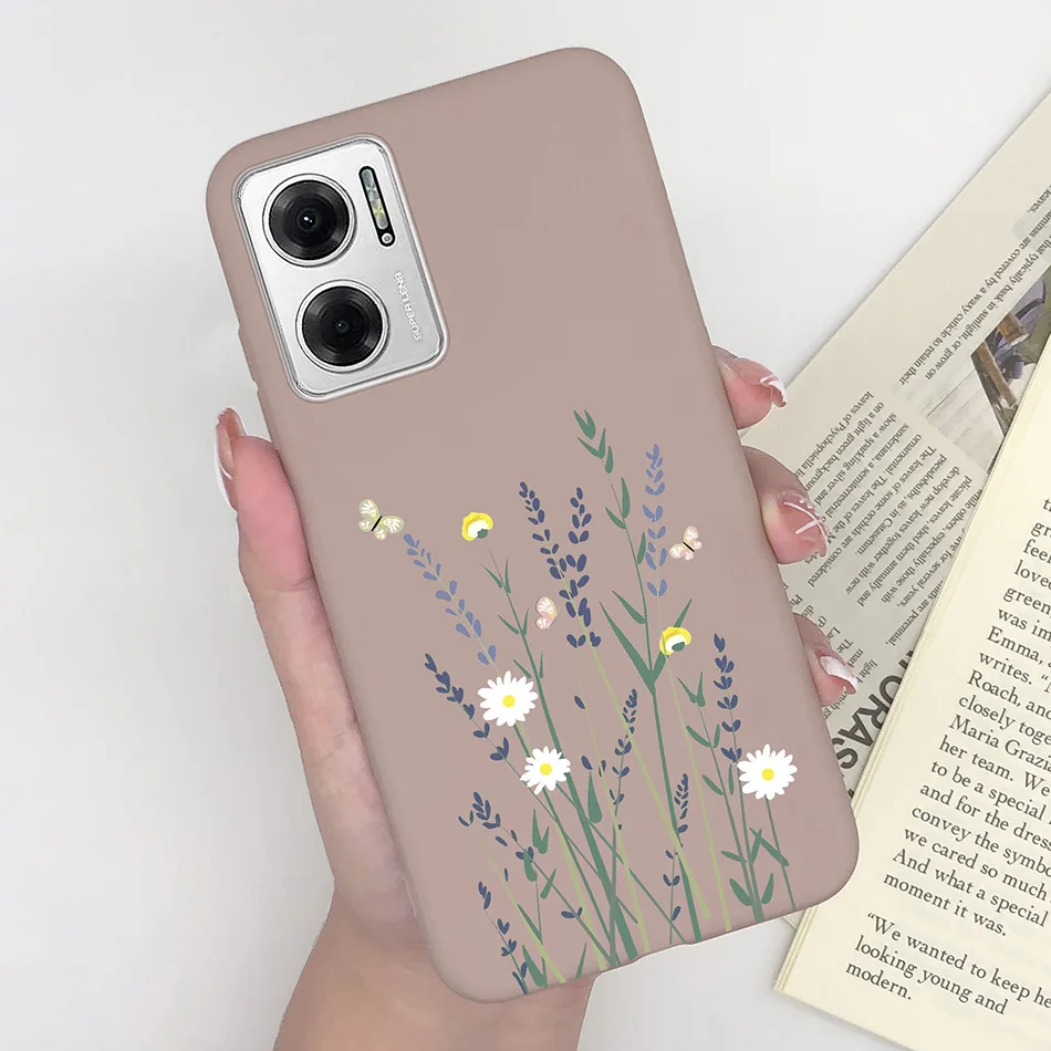 Heart Girl Silicone Matte Shockproof Phone Cover for Xiaomi Redmi Note 11 Series