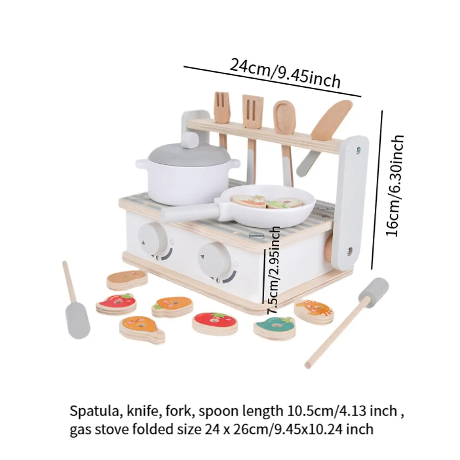 Wooden Play Kitchen Toy Creative Early Education Toys Kids Toy Grill Stovetop