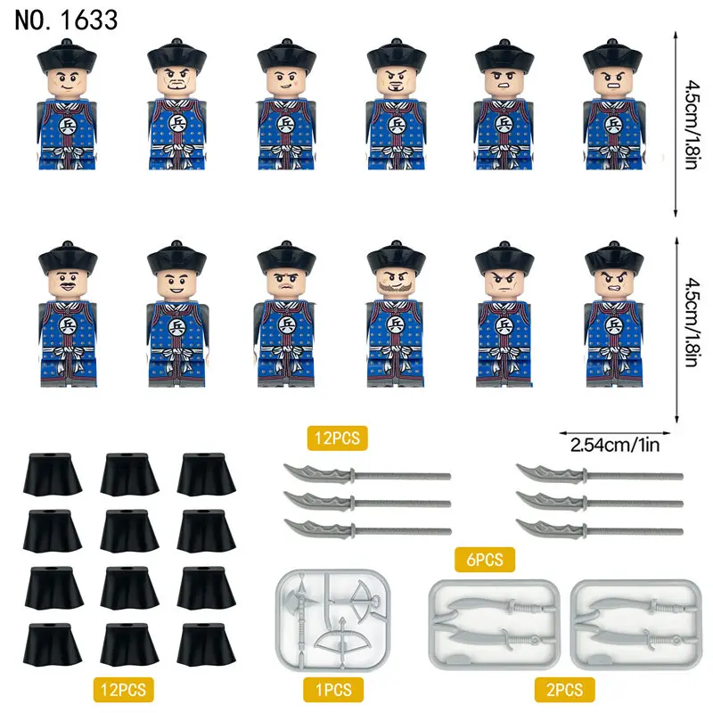1629 1633 Mini City Construction Figures Building Block Police Military Soldier Movies Characters Figurine Brick Children Toys