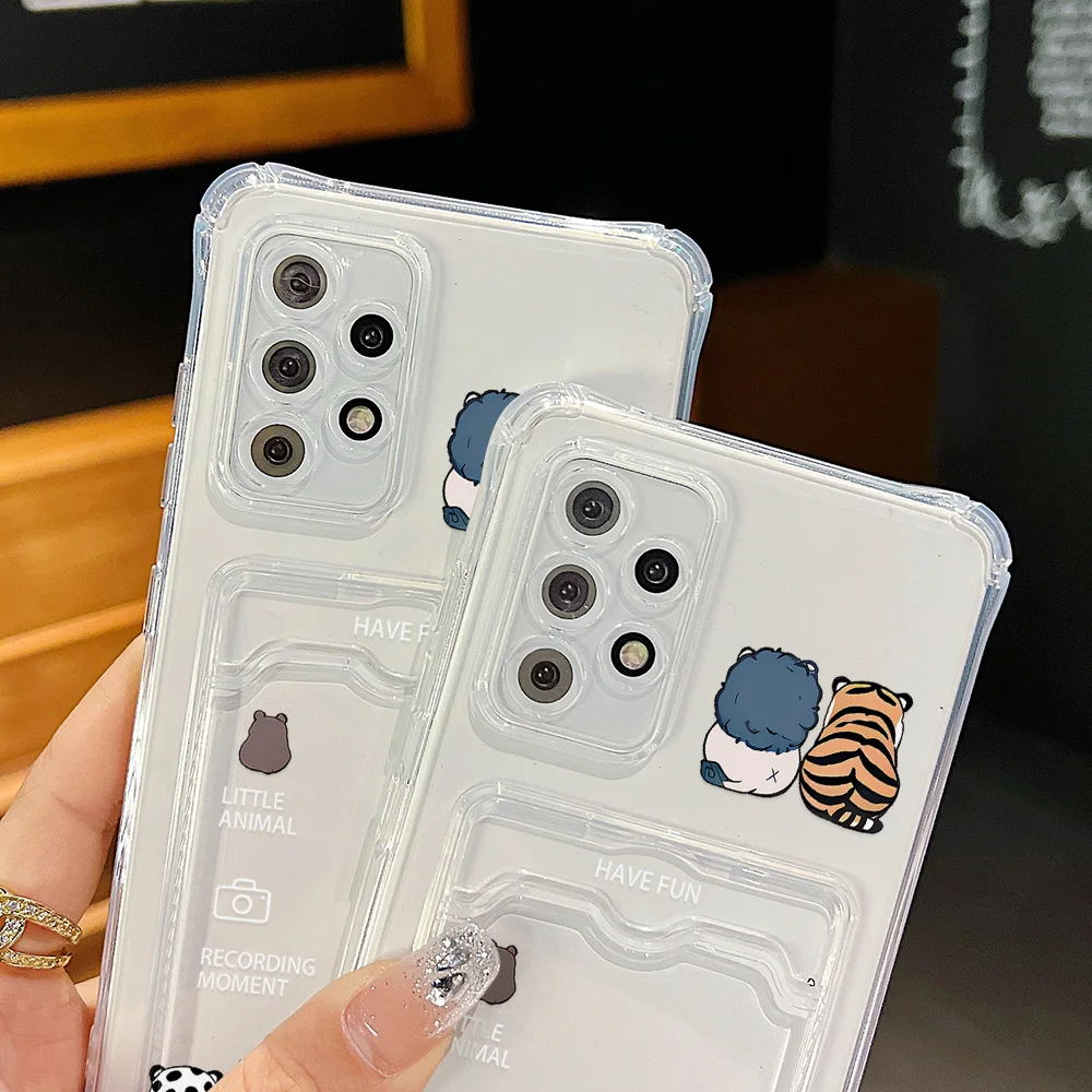 Transparente Kartenhalter-Handyhülle für Samsung S25 Ultra S24 FE S22 S23 A56 5G A36 A55 A35 A54 A13 A32 A26 A25 A16 Niedliche Abdeckung – Detail 9