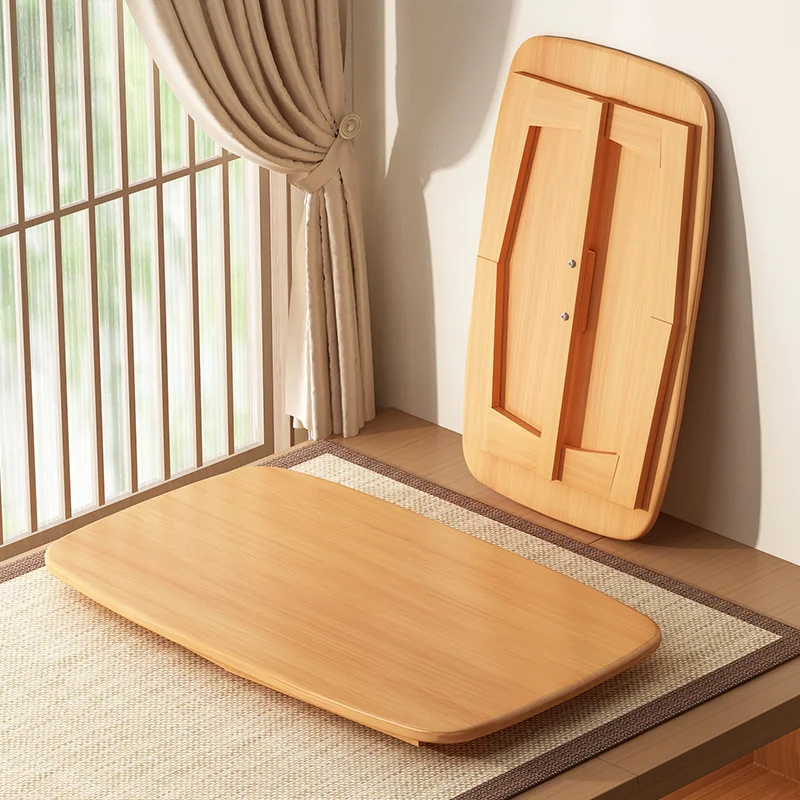 Bay Window Mini Table, Bamboo Foldable Desk, Tatami Coffee Stand, Zen Ground-Level Table, Multi-Function Study Desk