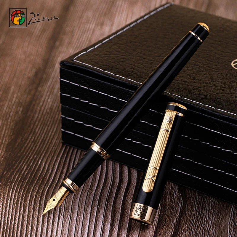 Picasso 902 Gentleman Füllfederhalter – Schwarz/gold, M-Feder, 137 Mm, In Originalbox Mit Konverter