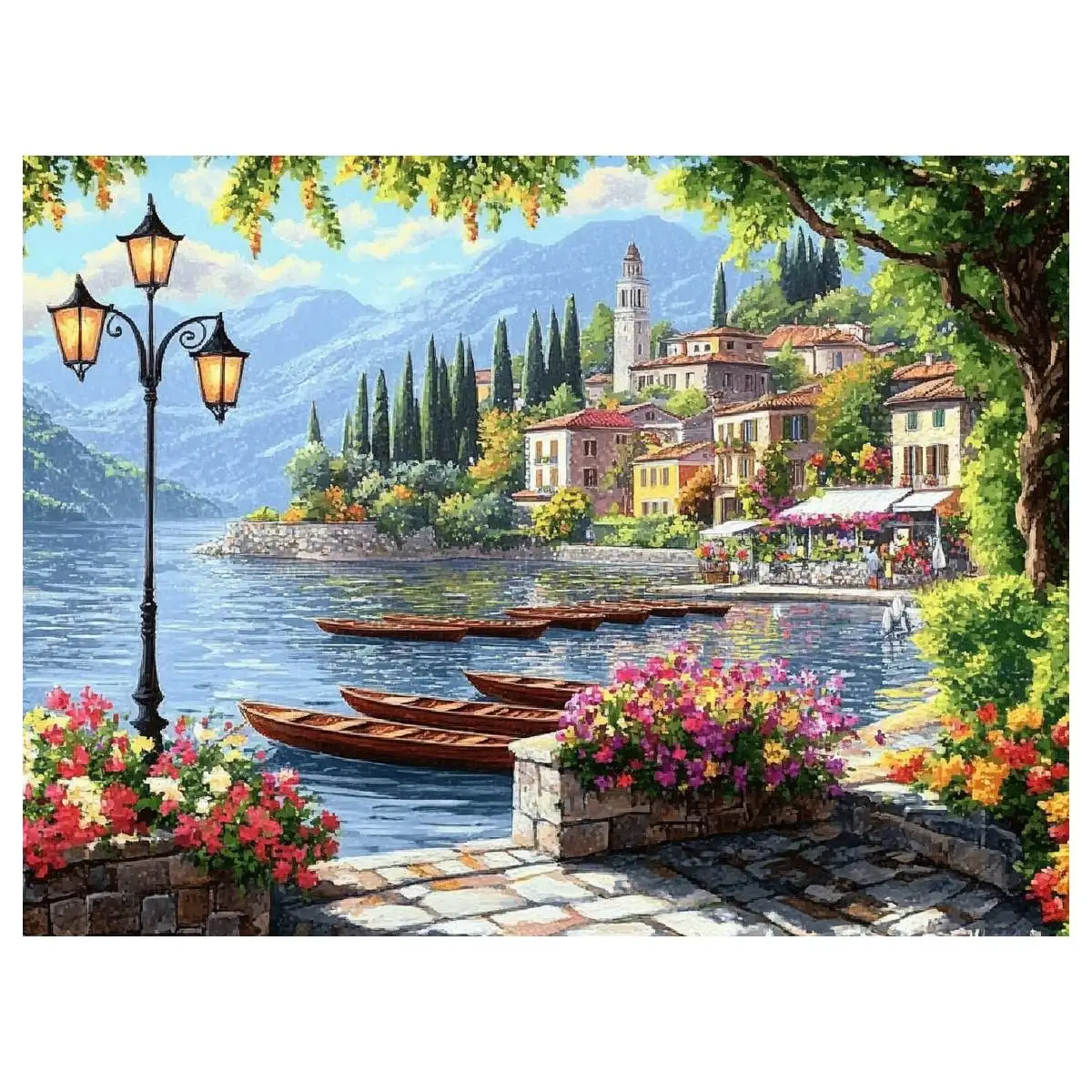 Schönes Haus 30X40CM/11.8X15.7in Kreuzstich-Set DIY 11CT/14CT Stickerei DIY Hängende Vollstickerei
