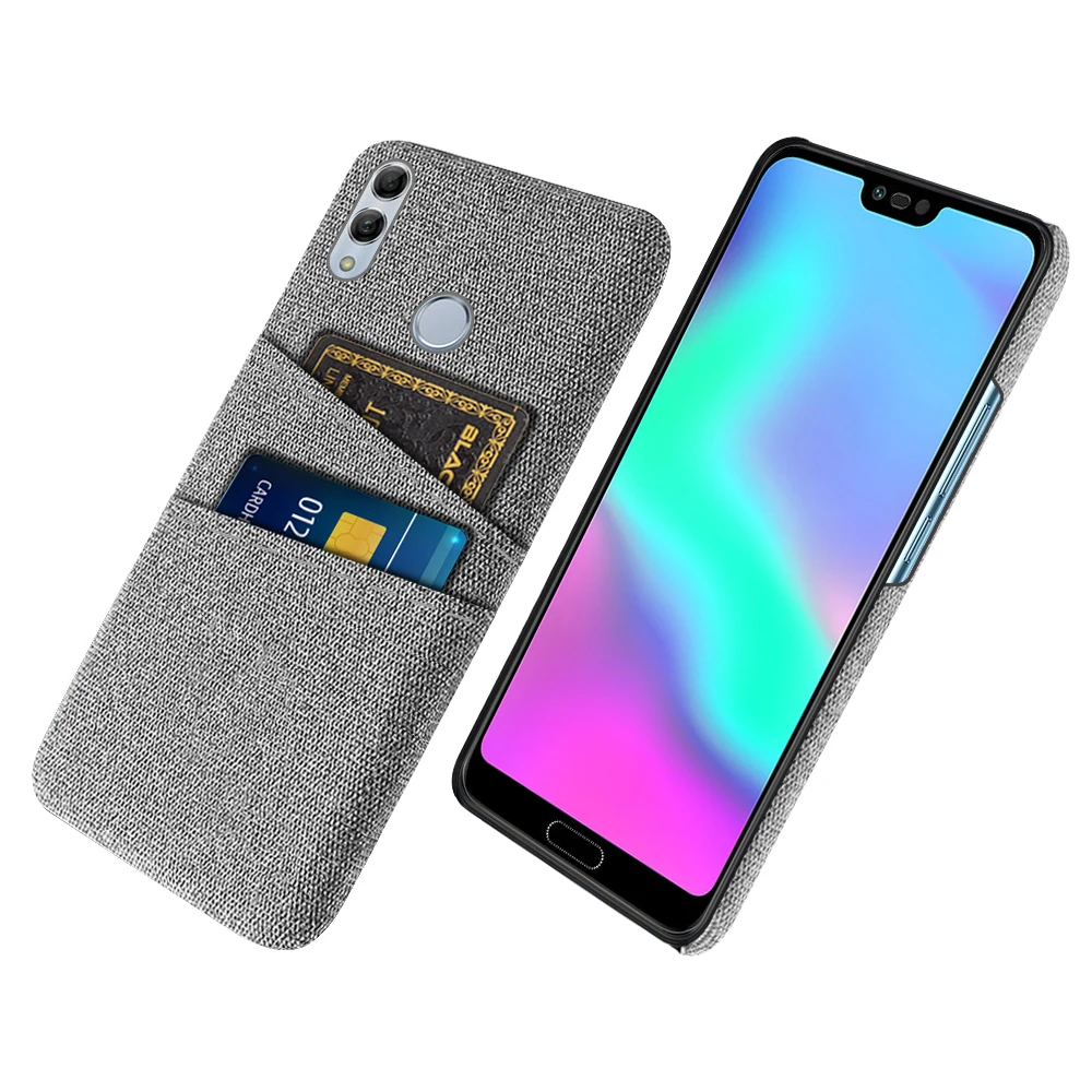 P Smart 2019 Per Huawei P Smart 2019 Custodia In Tessuto Di Lusso Dual Card Cover Per Huawei P Smart 2019 Case Funda Pot-Lx1 Pot-Lx3 Coque