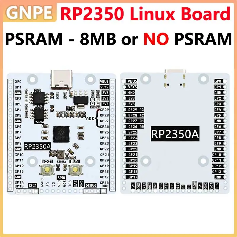라즈베리 파이 피코 2 RP2350A RP2350 리눅스 PSRAM 개발 보드 USB 듀얼 코어 프로세서 모듈