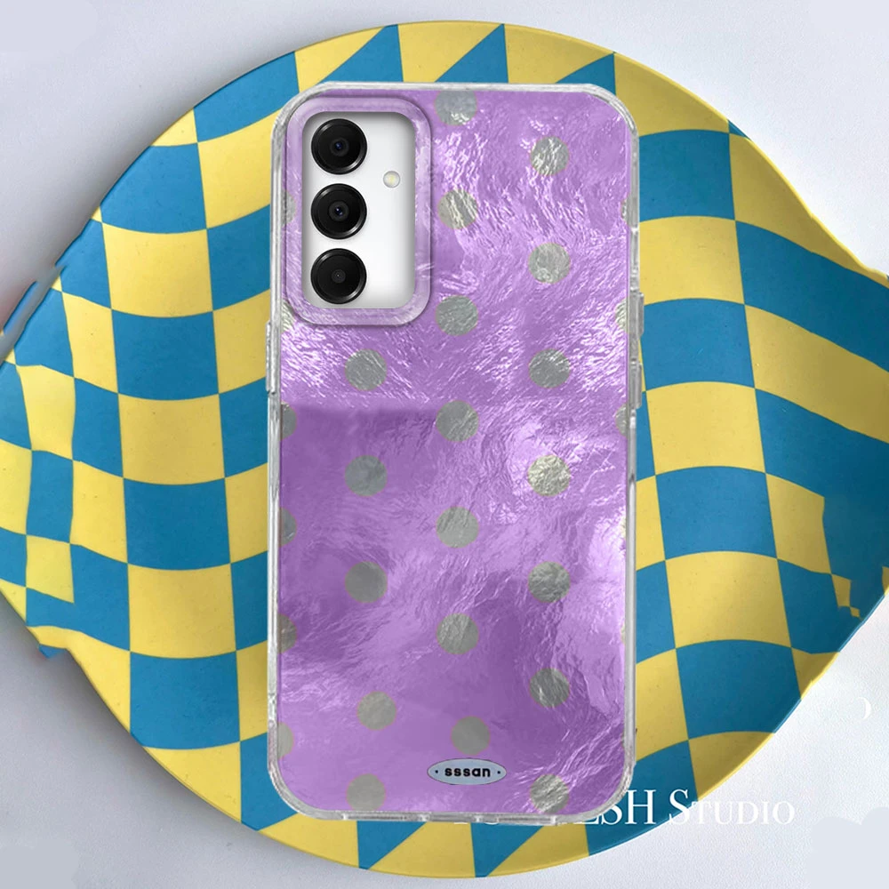 Korean Brown Circular Dots Phone Case Cover