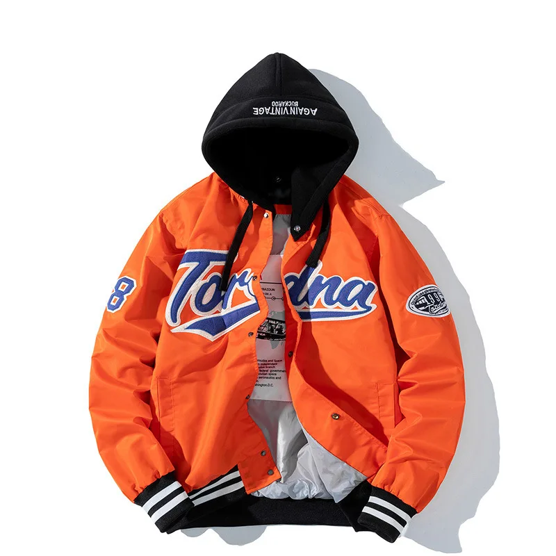 2022 Spring Men's Bomber Jacket New Arrival Digital Letters Printed High Street Windbreaker Single Breasted Coat Women Clothing