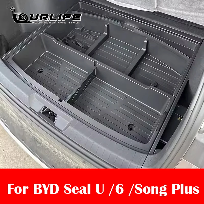 ABS 소재 사출 성형 트렁크 보관함, BYD 도장 U Sealion 6 Song Plus DMI EV 2023 2024 액세서리