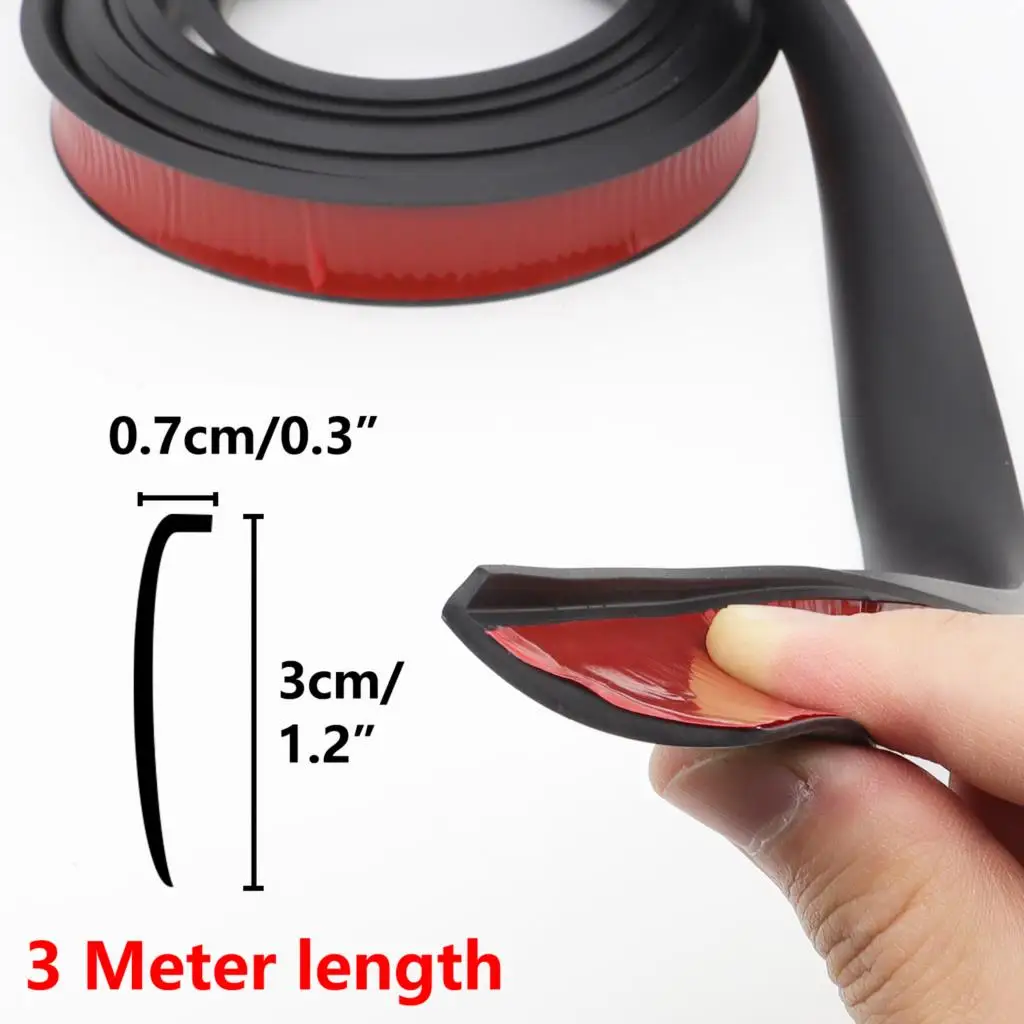 Car Wheel Arch Mudguard 3Meter Car Fender Flare Wheel Eyebrow Protector Arch Extenders Moulding Trim Camper Shells Rubber Seal Strip DIY Scratch Proof