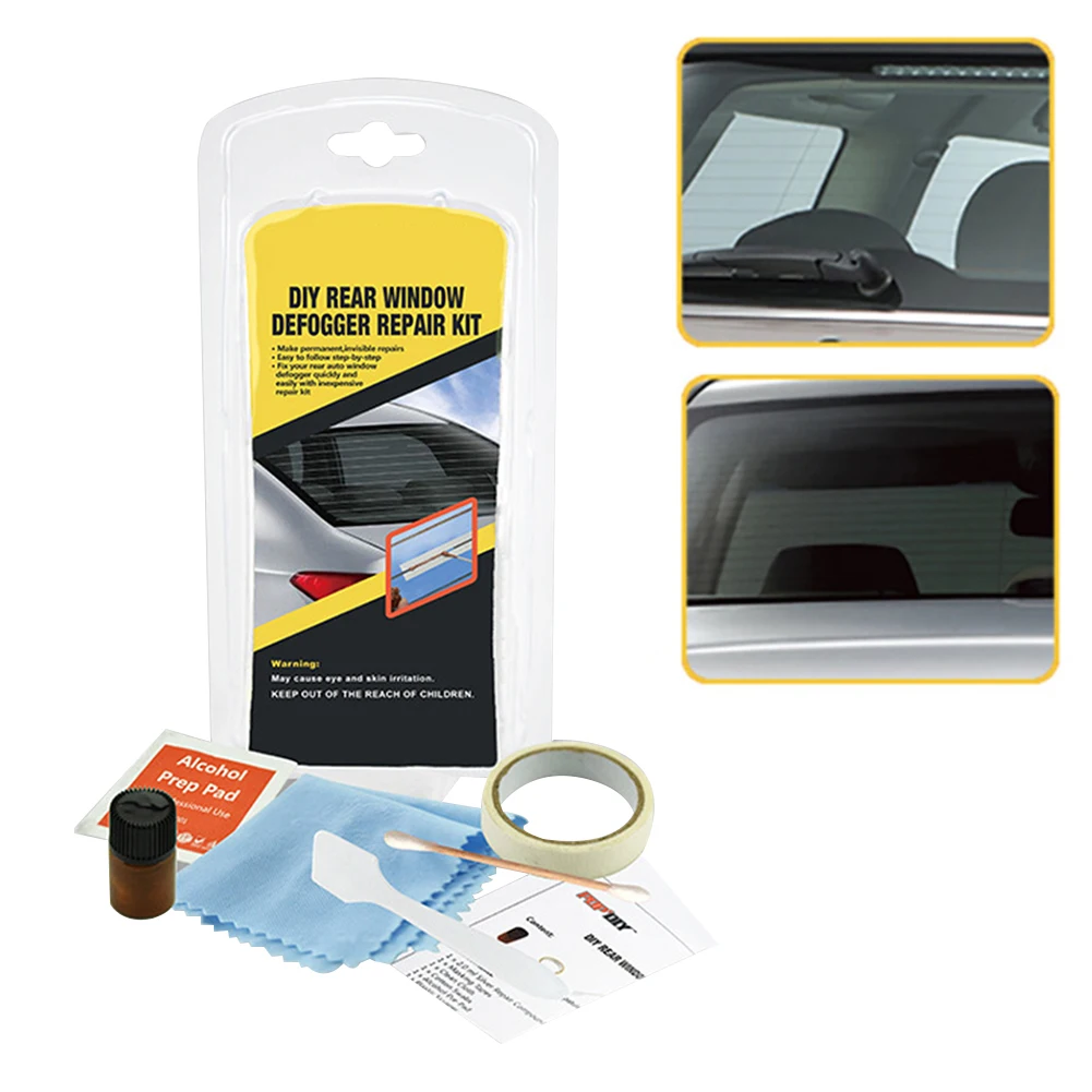 

Car Rear Window Defogger Repair Kit DIY Quick Repair Scratched Broken Defroster Heater Grid Lines Auto Care Accessories